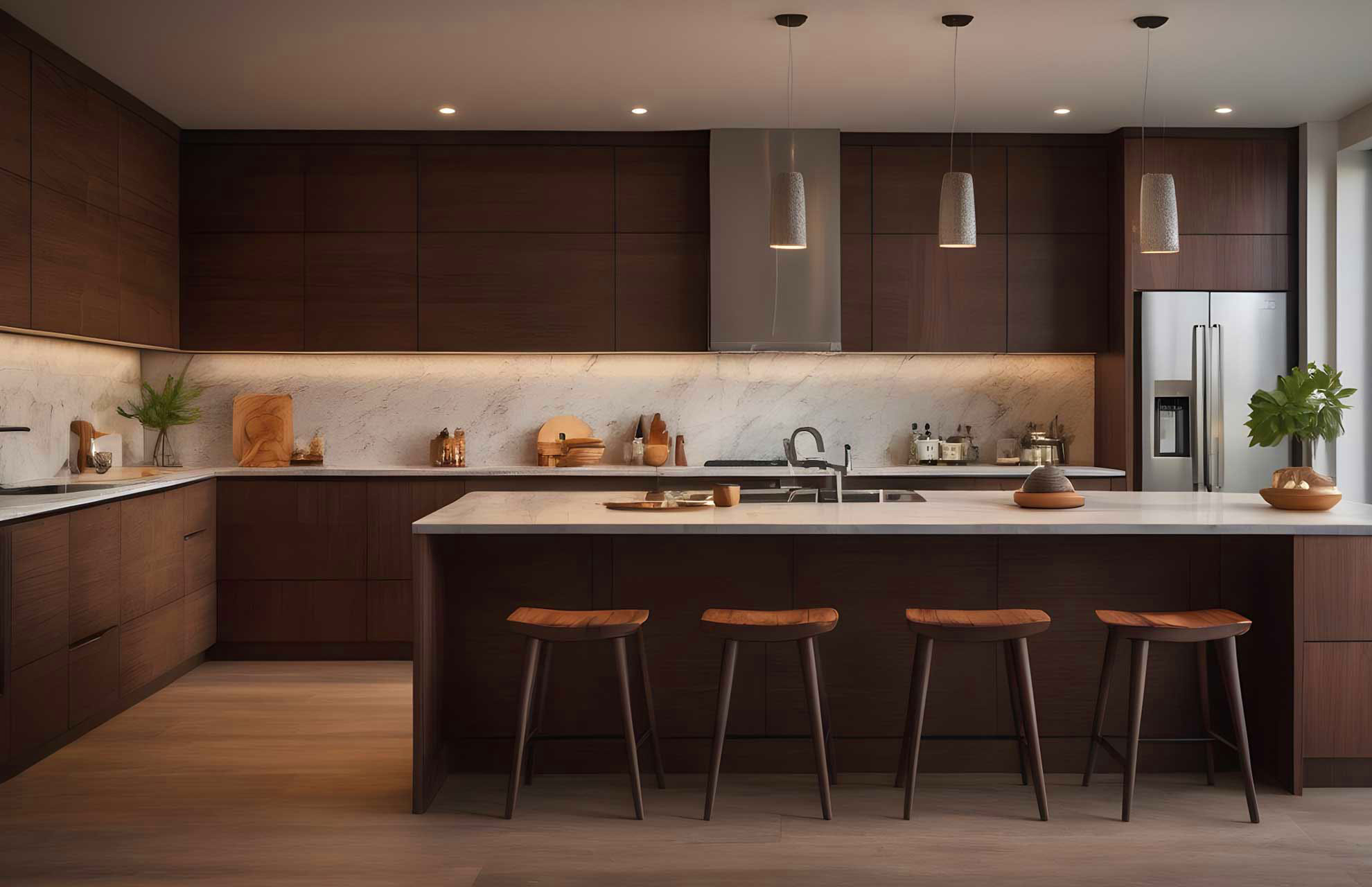 modern modular kitchen interior Kerala home